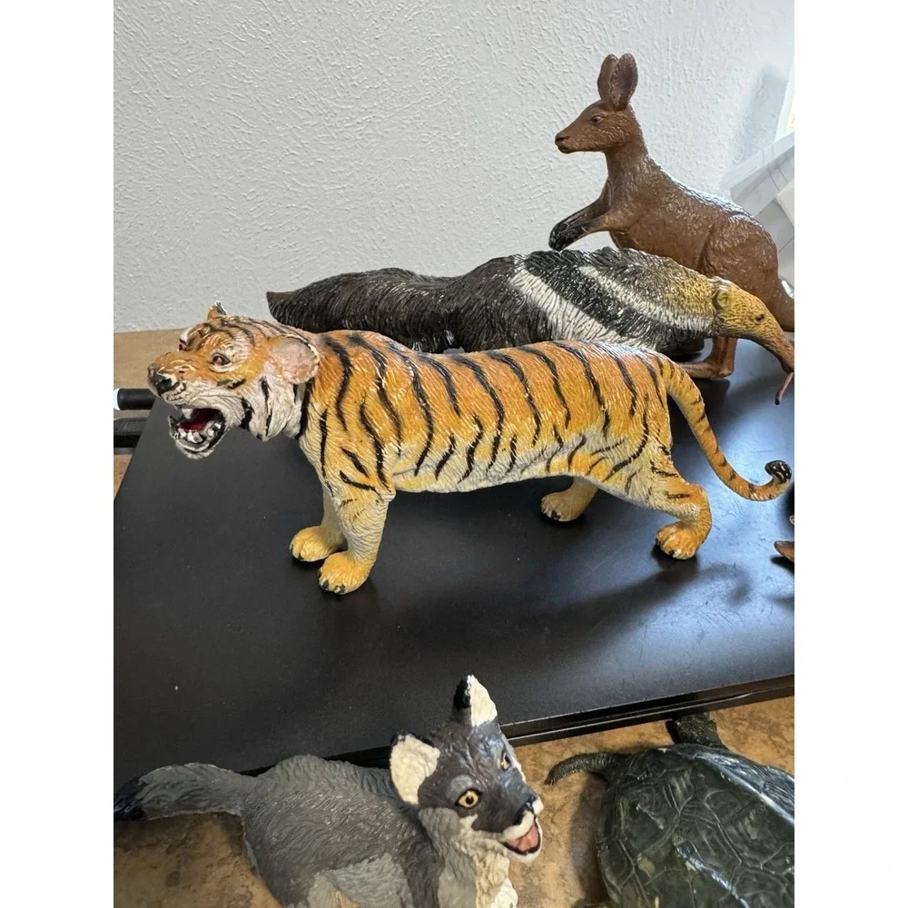 Wild Animals Solid Rubber Lot Of 12
